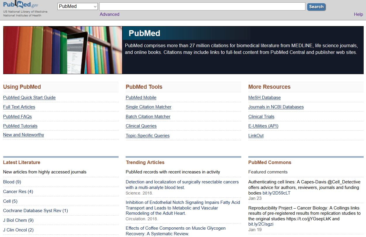 Using PubMed a practical example